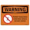 Signmission OSHA WARNING, Permit Required Confined W/ Symbol, 14in X 10in Rigid Plastic, OS-WS-P-1014-L-12754 OS-WS-P-1014-L-12754 - alternate 1
